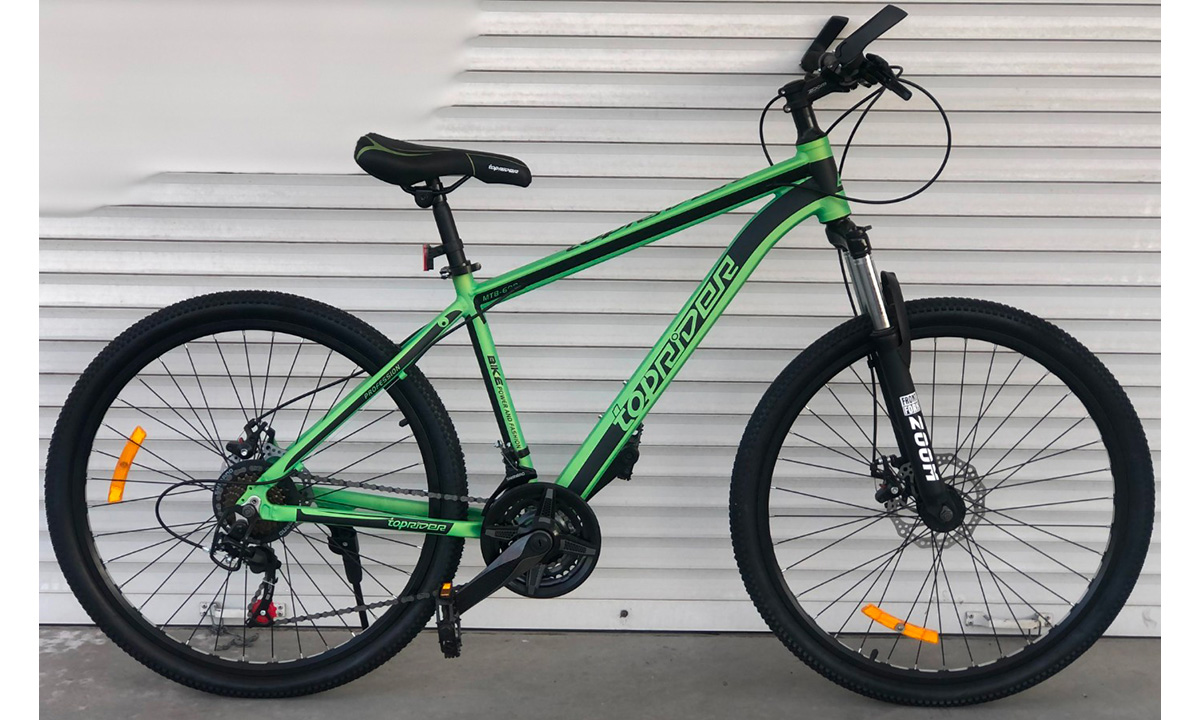 Фотографія Велосипед алюмінієвий TopRider STARS T680 26" 2022 Зелено-чорний